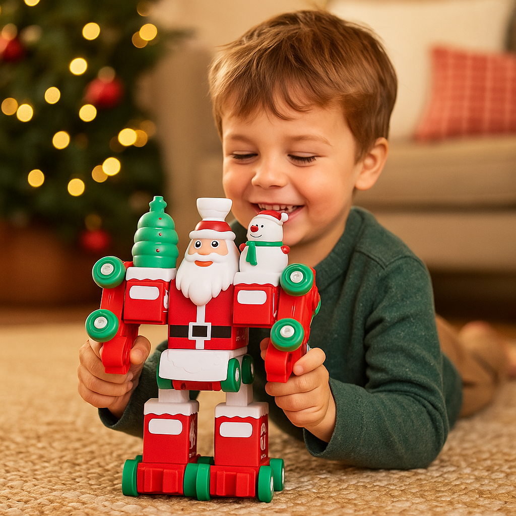 2in1 Transforming Christmas Train and Santa Robot