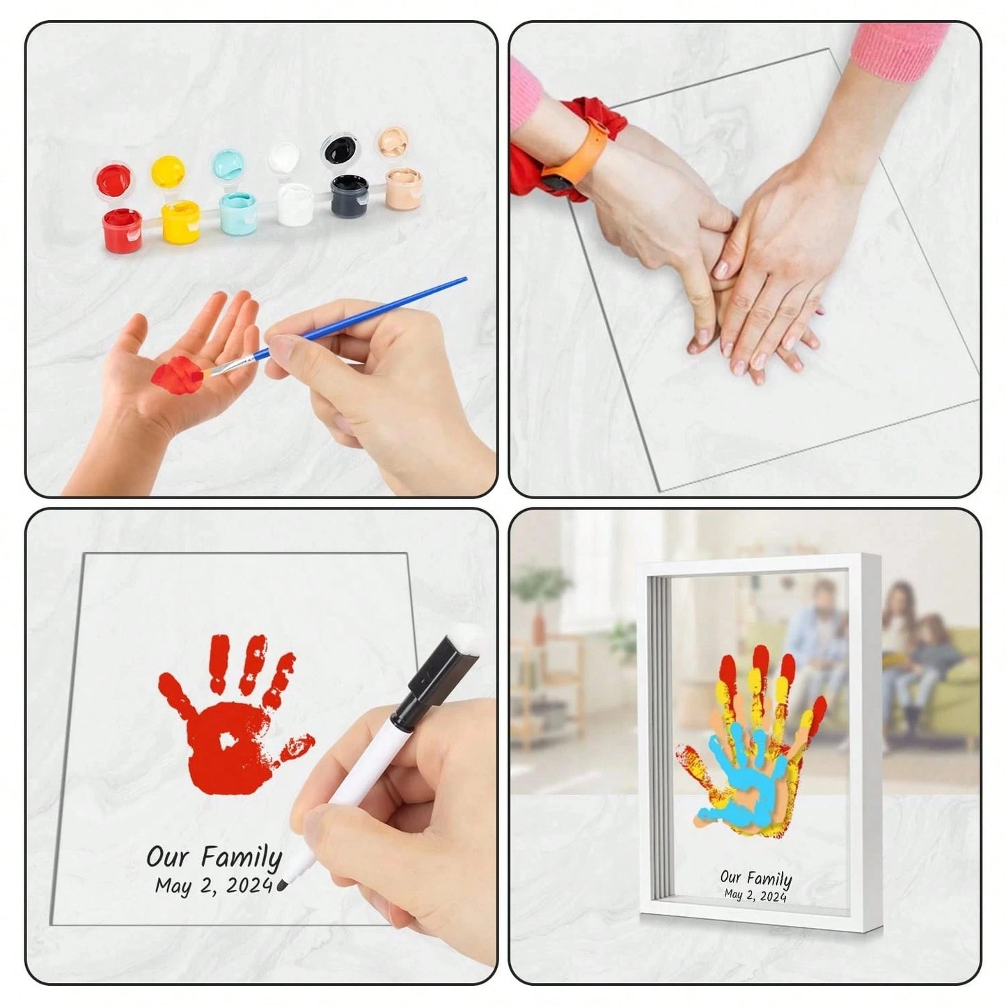 Toddler Handprint & Footprint Frame Kit – Create a Timeless Keepsake