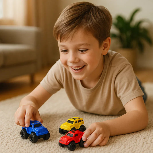 Mini Toy Cars for Toddlers ⎜ Inertial Vehicles for Indoor Crawling Play and Early Motor Skill Development