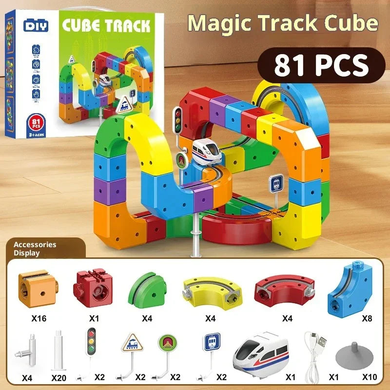Magic Cube Train Track – Kids Toy